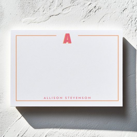 Elegant Personalized Monogram 3D Letter A Initial  Post-it® Notes