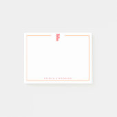Elegant Personalized Monogram 3D Letter F Initial Post-it® Notes (Voorkant)