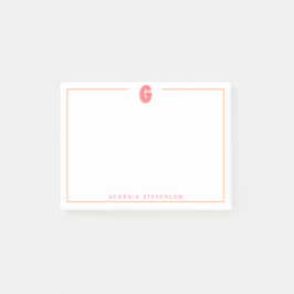Elegant Personalized Monogram 3D Letter G Initial  Post-it® Notes