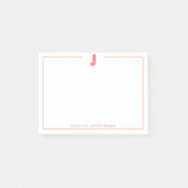 Elegant Personalized Monogram 3D Letter J Initial  Post-it® Notes