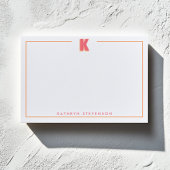 Elegant Personalized Monogram 3D Letter K Initial  Post-it® Notes