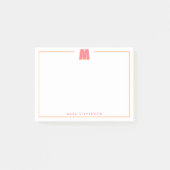 Elegant Personalized Monogram 3D Letter M Initial  Post-it® Notes (Voorkant)