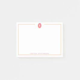 Elegant Personalized Monogram 3D Letter O Initial  Post-it® Notes