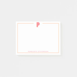 Elegant Personalized Monogram 3D Letter P Initial  Post-it® Notes