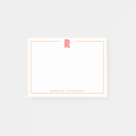 Elegant Personalized Monogram 3D Letter R Initial  Post-it® Notes