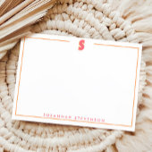 Elegant Personalized Monogram 3D Letter S Initial  Notitiekaartje