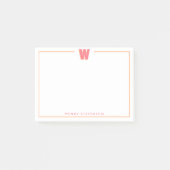 Elegant Personalized Monogram 3D Letter W Initial  Post-it® Notes (Voorkant)