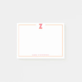 Elegant Personalized Monogram 3D Letter Z Initial  Post-it® Notes (Voorkant)