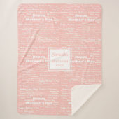Elegant Personalized Mother’s Day Gift Blanket Sherpa Deken (Voorkant)