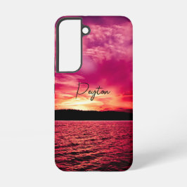 Elegant Personalized Name Dusk Sunset Water Samsung Galaxy Hoesje