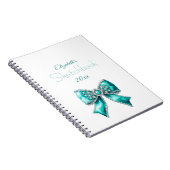 Elegant Personalized Name Notebook with Bow Notitieboek (Rechterzijde)