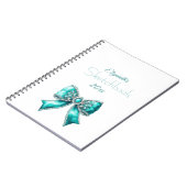 Elegant Personalized Name Notebook with Bow Notitieboek (Linkerzijde)