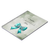 Elegant Personalized Name Notebook with Bow Notitieboek (Linkerzijde)