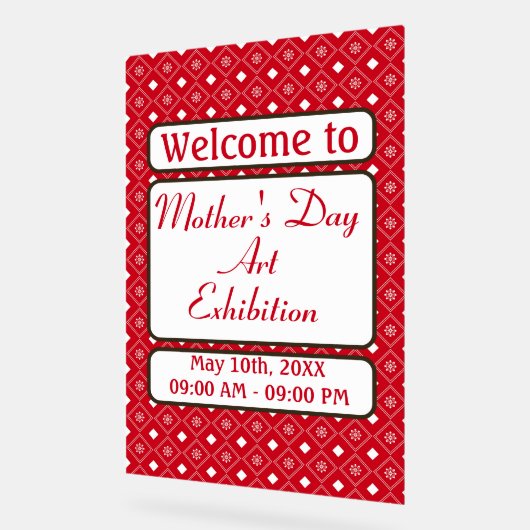 Elegant Personalized Red White Pattern (Angle)