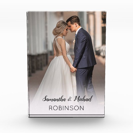 Elegant Personalized Wedding Fotoblokken (Voorkant)