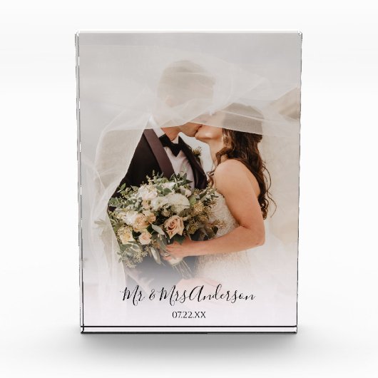 Elegant Personalized Wedding Fotoblokken (Voorkant)