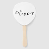 Elegant Personalized White wedding  Handwaaier (Achterkant)