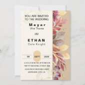 Elégant Personnalisable Mariage Floral Invitation (Devant)