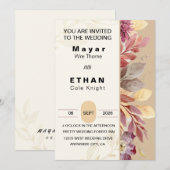 Elégant Personnalisable Mariage Floral Invitation (Devant / Derrière)