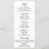 Élégant Personnalisé Blanc Noir Noir programmes de (Dos)