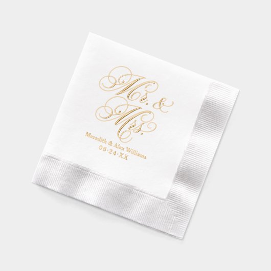 Élégant Personnalisé M. et Mme Mariage Monogram (Gauche)