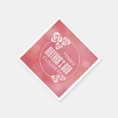Elegant Persoonlijk Happy Moederdag | Napkin Servetten (Hoek)