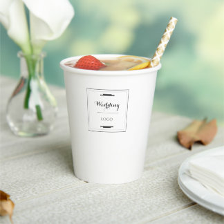Elegant Persoonlijk Huwelijk  Maat Geschenk Modern Papieren Bekers