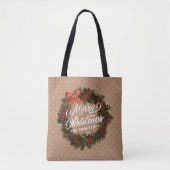 Elegant persoonlijk kerstgeschut | CANVAS TAS (Voorkant)