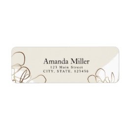 Elegant persoonlijk terugzendadres label