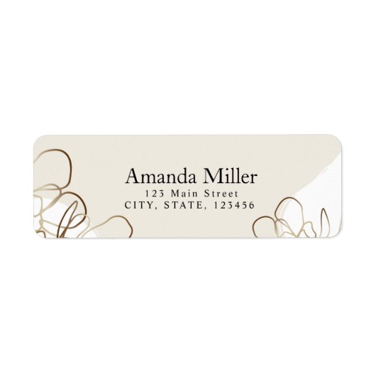 Elegant persoonlijk terugzendadres label (Voorkant)