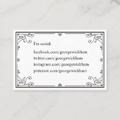 Elegant persoonlijk  Victoriaans Visitekaartje (Achterkant)