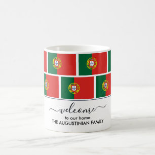 Elegant Persoonlijk Welkom, PORTUGAL FLAG Koffiemok