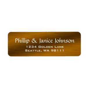 Elegant Persoonlijke geborstelde Bronze Retourlabe Etiket