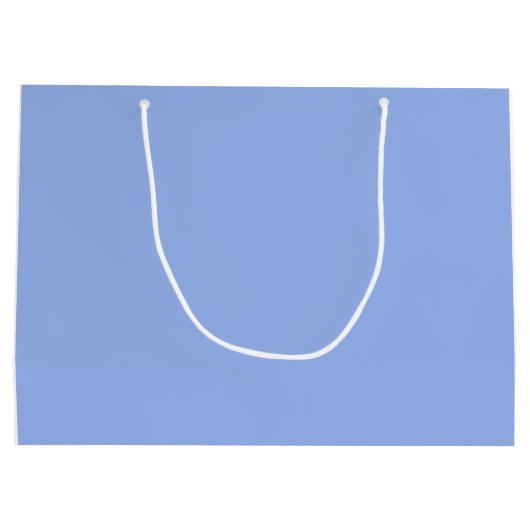 Elegant persoonlijke Happy Birthday Blue Gift Bag Large Cadeauzakje (Achterkant)