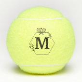 Elegant Persoonlijke Monogrammen Aangepast Tennisballen (Voorkant)