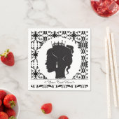 Elegant Persoonlijke prinses Silhouette Napkins Servetten (Insitu)