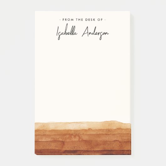 Elegant Persoonlijke Waterverf Abstracte woestijn Post-it® Notes (Voorkant)