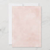 Elegant perzik wit bloemkant lijst Bruiloft Kaart (Achterkant)