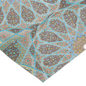 Elegant Perzisch Blauw Arabesk Oosters Patroon Lange Tafelloper (Hoek)