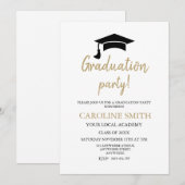 Elegant Pet Graduation Party Invitation Kaart (Voorkant / Achterkant)