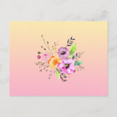 Elegant Petunias Bloemenbruiloft Save the Date Briefkaart (Achterkant)