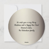 Elegant Pewter en Bleek kerstmis Feestdagenkaart (Achterkant)