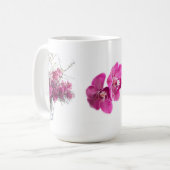 Élégant Phalaenopsis Violet Orchidées Mug (Devant gauche)