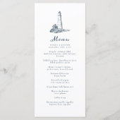 Elégant phare nautique Ocean Sea Mariage Menu (Devant)