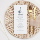 Elégant phare nautique Ocean Sea Mariage Menu
