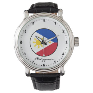 Elegant Philippines Watch & Philippine Flag Horloge