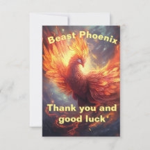 Elegant Phoenix Dank u kaart