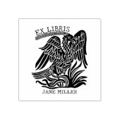 Elegant  Phoenix Ex Libris Boek Rubberstempel (Afrduk)