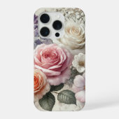 Elegant Phone Case with Pink and White Roses (Verso)