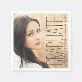 Elegant Photo 2016 Graduation Party Paper Napkins Servetten